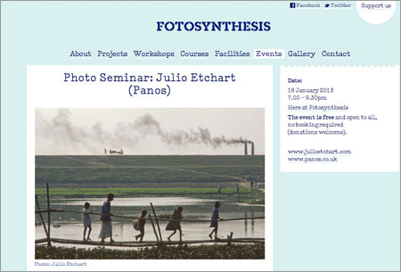 Julio Etchart speaking at Fotosynthesis in London, UK