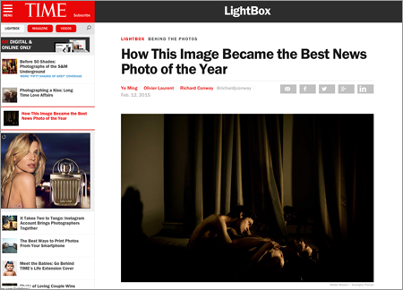 Press coverage for Mads Nissen winning the World Press Photo of the Year