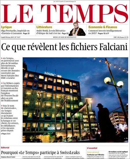 Mark Henley on the cover of Le Temps