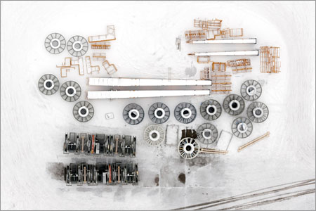 Kacper Kowalski exhibiting at the Anzenberger Gallery in Vienna, Austria