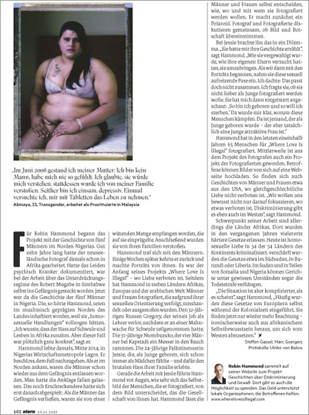 Robin Hammond in STERN Magazin