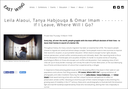 Tanya Habjouqa exhibiting at East Wing Gallery in Dubai, UAE
