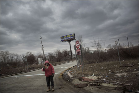 Detroit, Michigan, USA
A beggar close to the downtown area of Detroit.