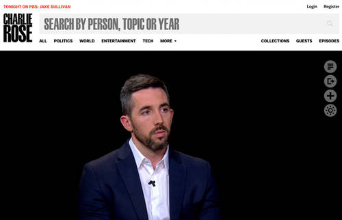 Ivor Prickett interviewed on PBS’s Charlie Rose programme