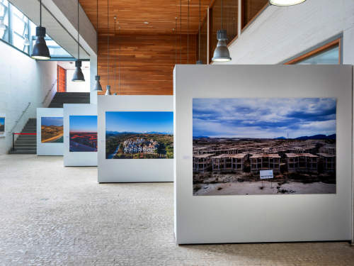 Markel Redondo exhibiting “Sand Castles” at the Museum of Fine Art in Castellon, Spain