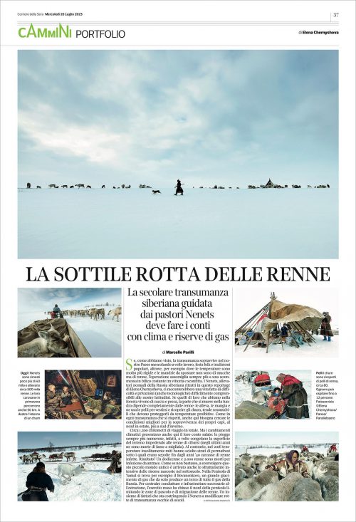 Elena Chernyshova published in Corriere della Sera, Italy