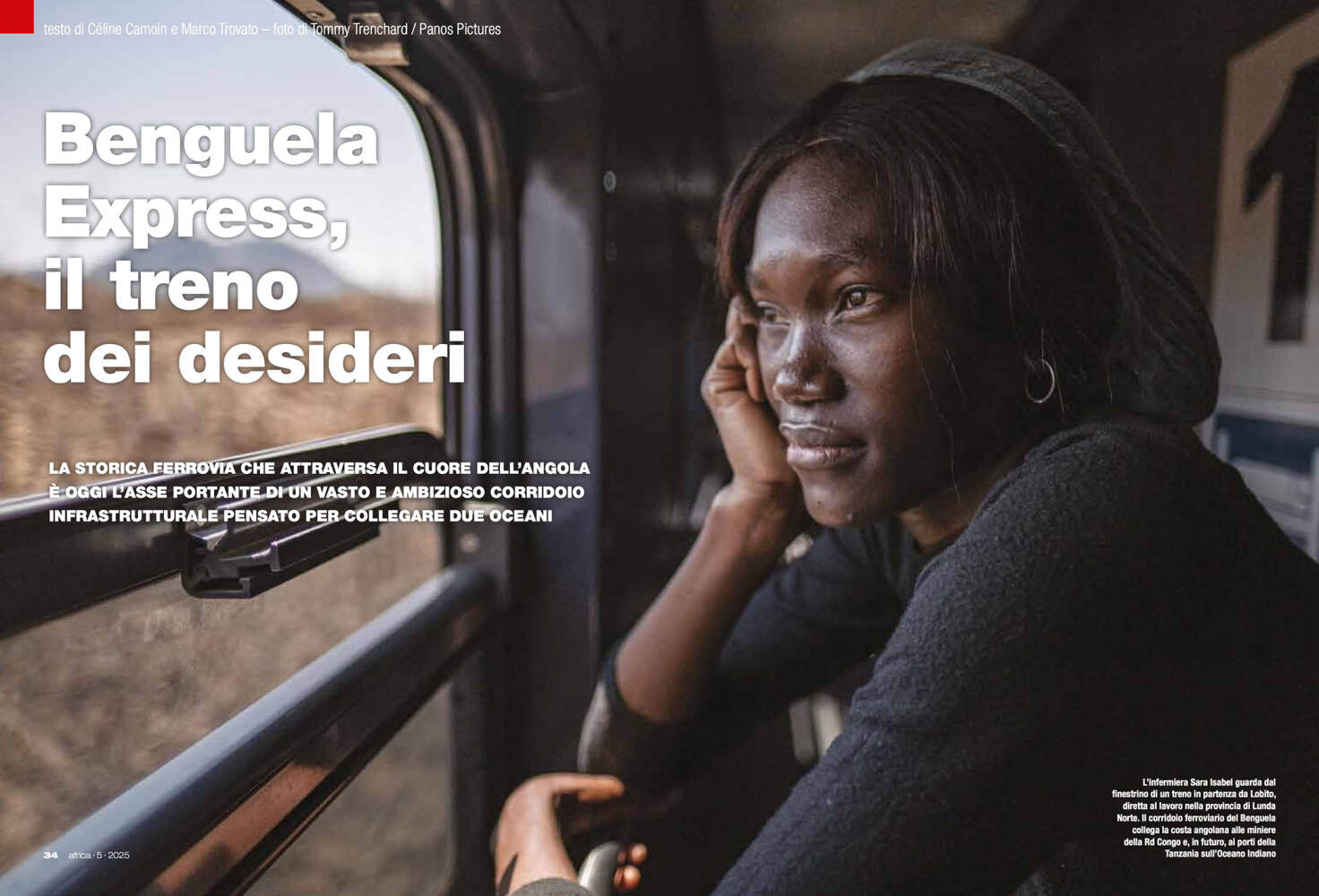 Tommy Trenchard in Africa Rivista magazine, Italy
