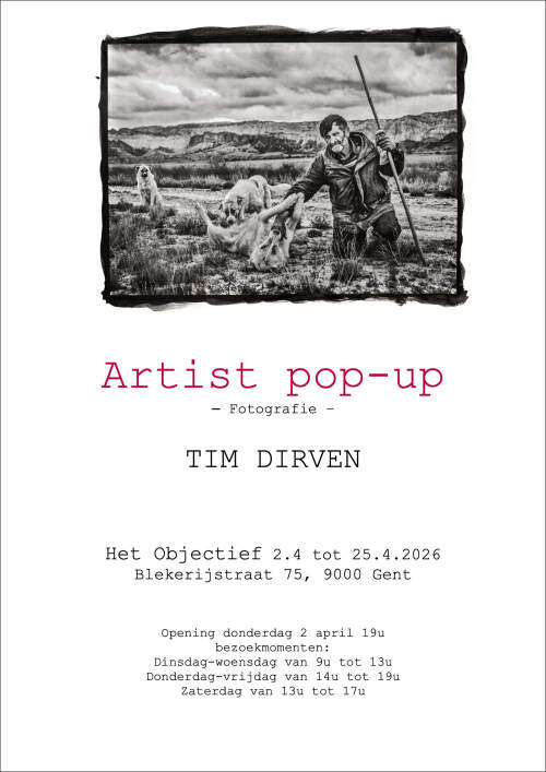 Tim Dirven exhibiting at Het Objektief in Ghent, Belgium